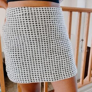 Vintage Knit Gingham Skirt
